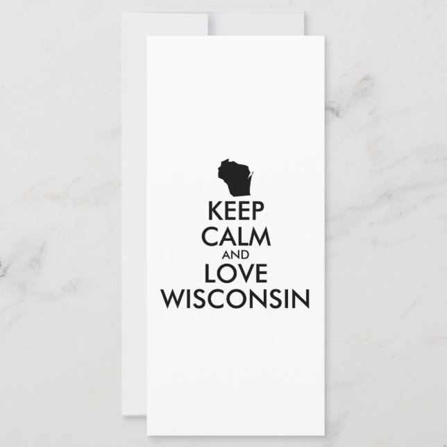 Anpassbare BEHALTEN CALM und LIEBE WISCONSIN (Vorderseite)