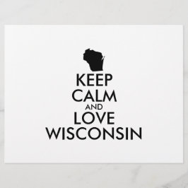 Anpassbare BEHALTEN CALM und LIEBE WISCONSIN Flyer