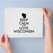 Anpassbare BEHALTEN CALM und LIEBE WISCONSIN Flyer (Hand)