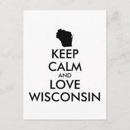 Anpassbare BEHALTEN CALM und LIEBE WISCONSIN Postkarte