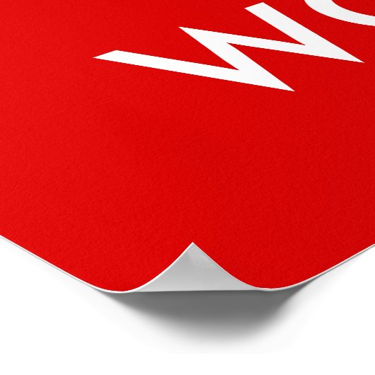 Anpassbare Behalten Ruhe und Textposter Poster (Ecke)