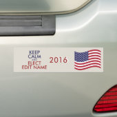 Anpassbare Behalten Ruhe und Wahl...2016 Autoaufkleber (Auf Auto)