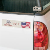Anpassbare Behalten Ruhe und Wahl...2016 Autoaufkleber (Auf Lkw)