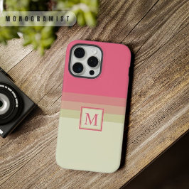 Anpassbare Beige Blassgelb Rosa Farbblock iPhone 15 Pro Max Hülle
