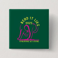 Anpassbare "Bend It Like 2025" Yoga Katze