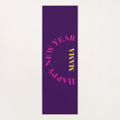 Anpassbare "Bend It Like 2025" Yoga Katze Yogamatte (Rückseite)