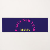 Anpassbare "Bend It Like 2025" Yoga Katze Yogamatte (Rückseite (Horizontal))