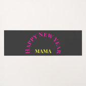 Anpassbare "Bend It Like 2025" Yoga Katze Yogamatte (Rückseite (Horizontal))