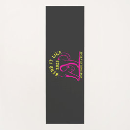 Anpassbare "Bend It Like 2025" Yoga Katze Yogamatte