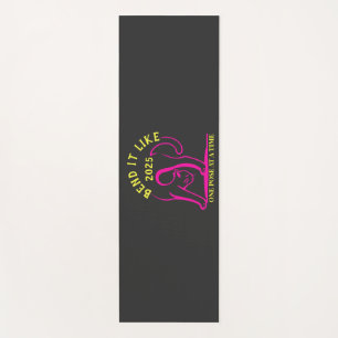 Anpassbare "Bend It Like 2025" Yoga Katze Yogamatte