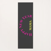 Anpassbare "Bend It Like 2025" Yoga Katze Yogamatte (Rückseite)