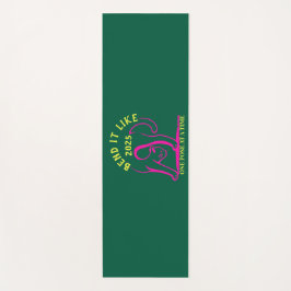 Anpassbare "Bend It Like 2025" Yoga Katze Yogamatte