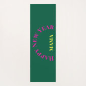 Anpassbare "Bend It Like 2025" Yoga Katze Yogamatte (Rückseite)