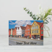 Anpassbare Bergen-, Norwegen- und Norwegen-Karte (Stehend Vorderseite)