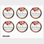 Anpassbare Beschriftung für handgefertigte Bath-Bo Runder Aufkleber (Blatt)
