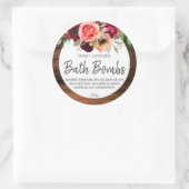 Anpassbare Beschriftung für handgefertigte Bath-Bo Runder Aufkleber (Tasche)