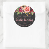 Anpassbare Beschriftung für handgefertigte Bath-Bo Runder Aufkleber (Tasche)