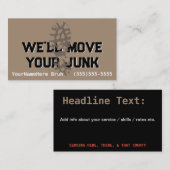 Anpassbare Beseitigung von Junk-Abfällen Visitenkarte (Vorne/Hinten)