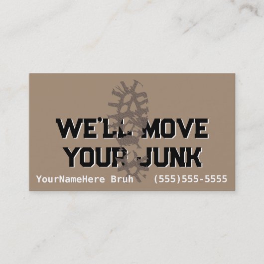 Anpassbare Beseitigung von Junk-Abfällen Visitenkarte (Vorderseite)