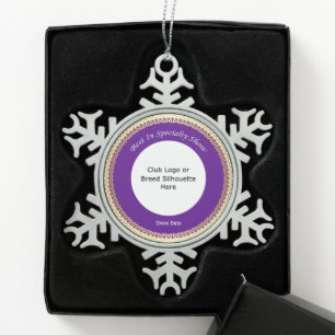 Anpassbare Best In Specialty Show Schneeflocken Zinn-Ornament