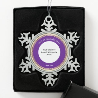 Anpassbare Best In Specialty Show Schneeflocken Zinn-Ornament