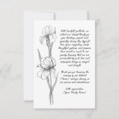 Anpassbare Bestattungskarte Dankeskarte (Vorderseite)