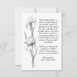 Anpassbare Bestattungskarte Dankeskarte