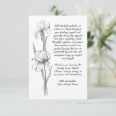 Anpassbare Bestattungskarte Dankeskarte (Stehend Vorderseite)