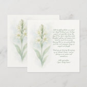 Anpassbare Bestattungskarte Dankeskarte (Vorne/Hinten)