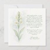 Anpassbare Bestattungskarte Dankeskarte (Vorderseite)