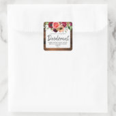 Anpassbare Bezeichnung für handgefertigte Deodoran Quadratischer Aufkleber (Tasche)