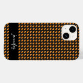 Anpassbare Bezeichnung Gelb- und Schwarz-Muster Case-Mate iPhone Hülle (Rückseite (Horizontal))
