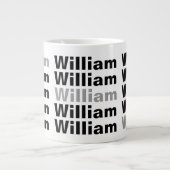 Anpassbare Bezeichnung hinzufügen 2 Jumbo-Tasse (Vorderseite)