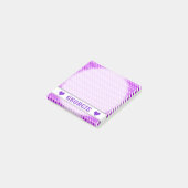 Anpassbare Bezeichnung - Muster für Lila Punkte/Kr Post-it Klebezettel (angewinkelt)