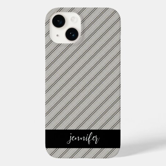 Anpassbare Bezeichnung Nahtloses Holzmuster Case-Mate iPhone Hülle (Rückseite)