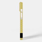 Anpassbare Bezeichnung Nahtloses Zitronenmuster Case-Mate iPhone Hülle (Rückseite / Links)