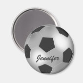 Anpassbare Bezeichnung silber-Fußballballmagnete Magnet (Vorderseite/Rückseite)