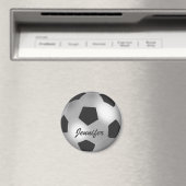 Anpassbare Bezeichnung silber-Fußballballmagnete Magnet (In Situ (Geschirrspüler))