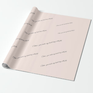 Anpassbare Bezeichnung und Liebe Geschenkpapier
