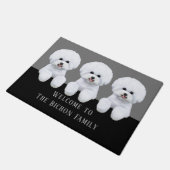 Anpassbare Bichon Frise Doormat Fußmatte (Schrägansicht)