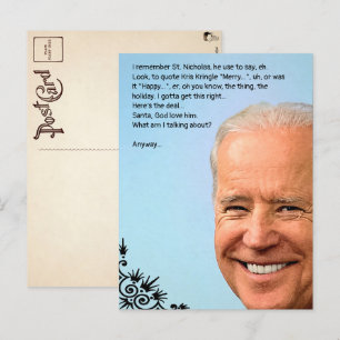 Anpassbare Biden-Weihnachtskarte Postkarte
