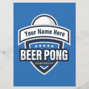 Anpassbare Bier Pong Meisterschaft Regeln Karte