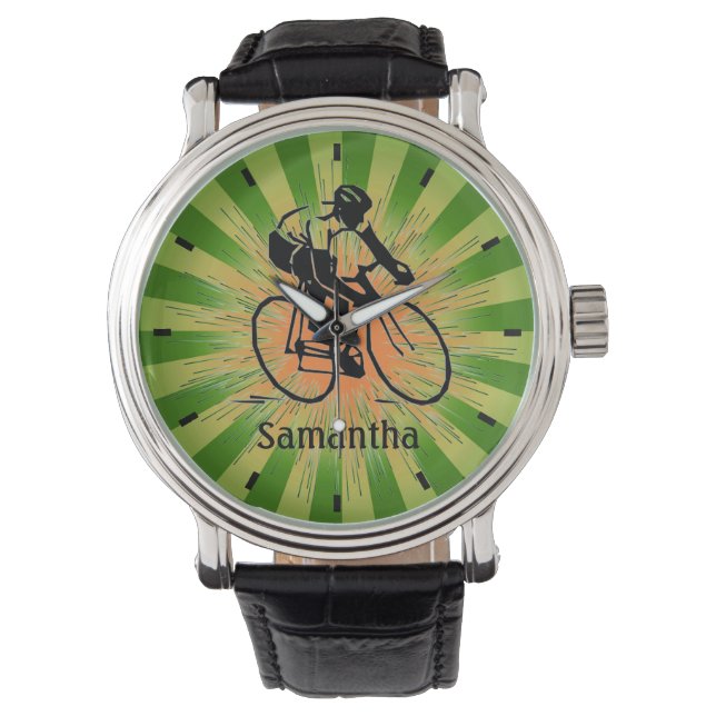 Anpassbare Bike-Design-Uhr Armbanduhr (Vorderseite)