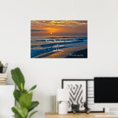 Anpassbare Bilder von Ocean Sunset mit Platzhalter Poster (Heimbüro)