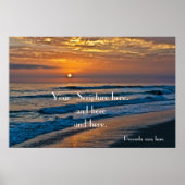 Anpassbare Bilder von Ocean Sunset mit Platzhalter Poster (Vorne)