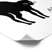 Anpassbare Bilder von zwei schwarzen Katzen Poster (Ecke)