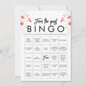 Anpassbare Bingo-Game-Karte für Elegante Wildblume Einladung (Vorderseite)