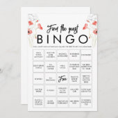 Anpassbare Bingo-Game-Karte für Elegante Wildblume Einladung (Vorne/Hinten)