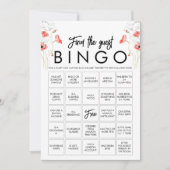 Anpassbare Bingo-Game-Karte für Elegante Wildblume Einladung (Vorderseite)