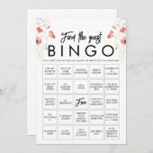 Anpassbare Bingo-Game-Karte für Elegante Wildblume Einladung (Vorne/Hinten)